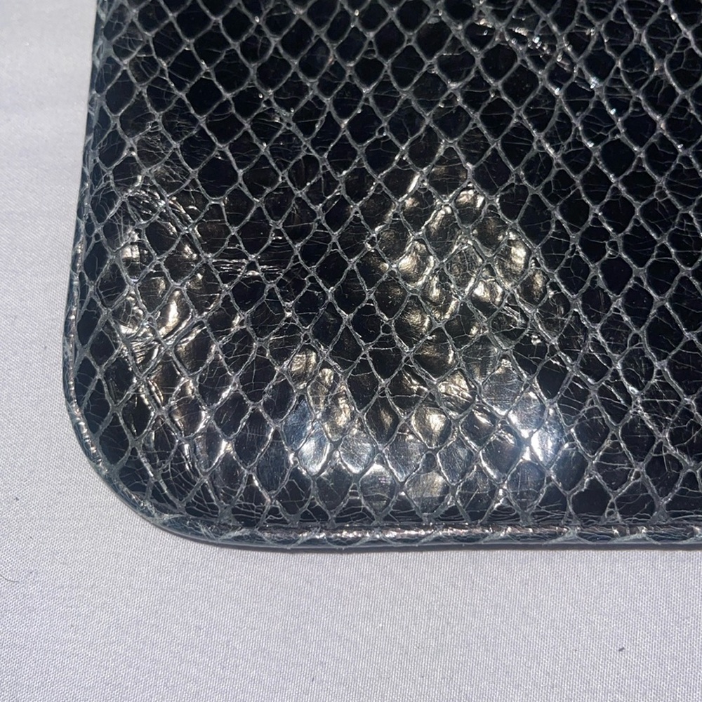 Euc Python Exotic Leather Vintage Gold Chain Wris… - image 3